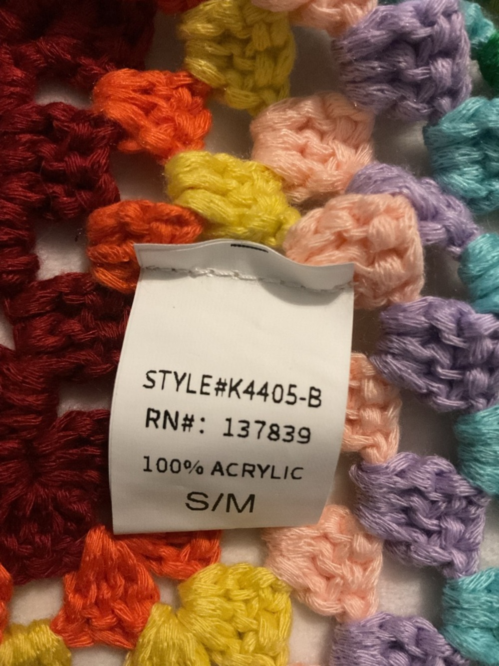 NWT debut Multicolor Crochet Patchwork Crop Camisole - Picture 5 of 7